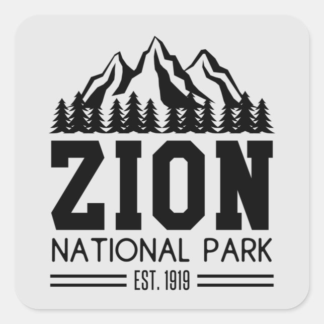 Zion National Park Utah USA Outdoors Hiking Square Sticker (Front)