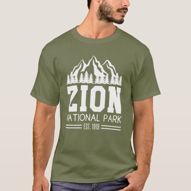 Zion National Park Utah USA Outdoors Hiking T-Shirt (Front)