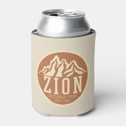 Zion National Park Utah USA Outdoors Retro Can Cooler