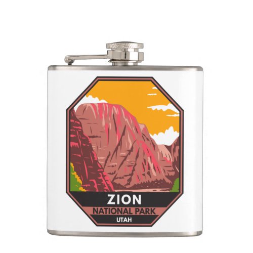Zion National Park Utah Vintage  Flask