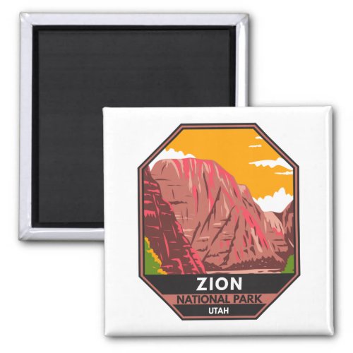 Zion National Park Utah Vintage  Magnet