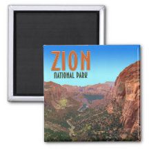 Zion National Park Utah USA Vintage Travel Photo Fridge Magnet 2"x3" 