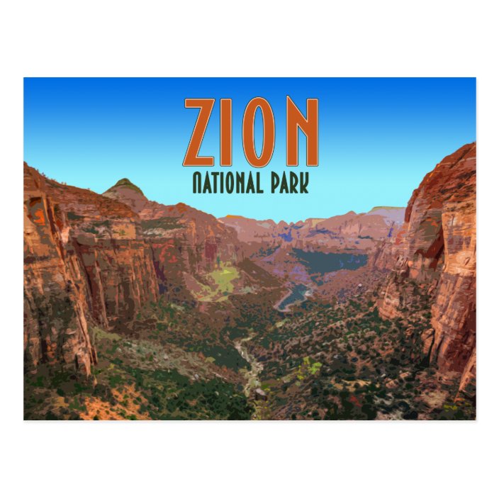 Zion National Park Utah Vintage Postcard