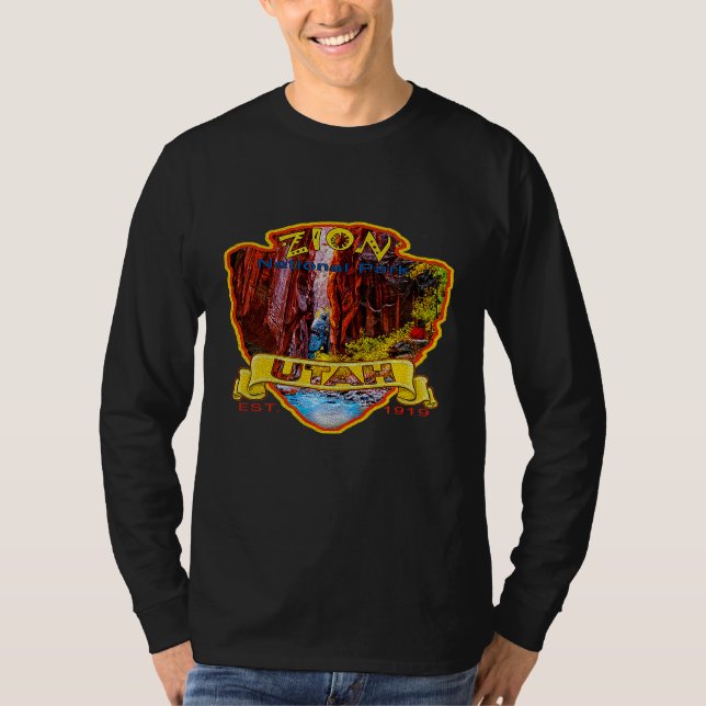 Zion National Park Utah Virgin River Narrows Canyo T-Shirt (Front)