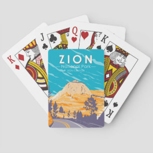 Zion National Park Utah Zion Canyon Road Vintage Poker Cards
