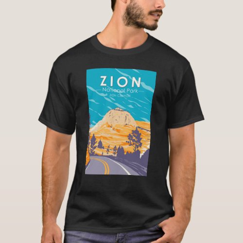 Zion National Park Utah Zion Canyon Road Vintage T_Shirt