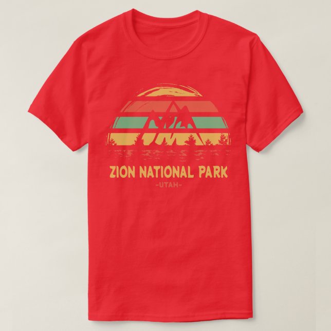 Zion National Park Vintage 4 T-Shirt (Design Front)