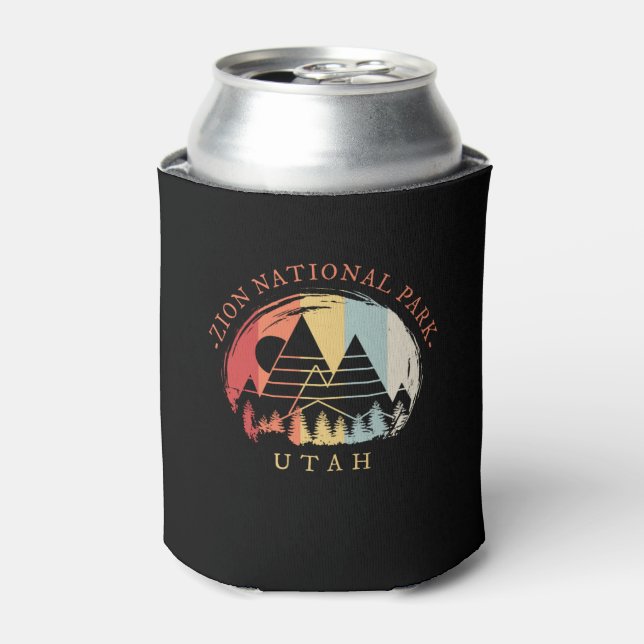 Zion National Park Vintage Can Cooler (Can Front)