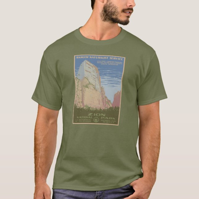 Zion National Park Vintage Poster Shirt (Front)