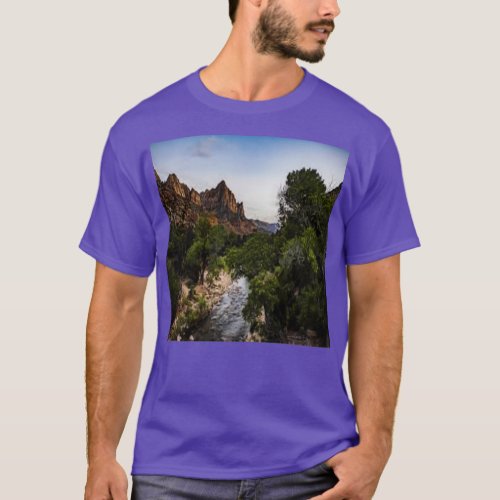 zion national park vintage sunset travel 13 T_Shirt