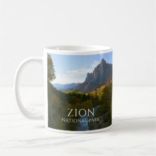 Zion National Park, Watchman Peak, Virgin River Coffee Mug