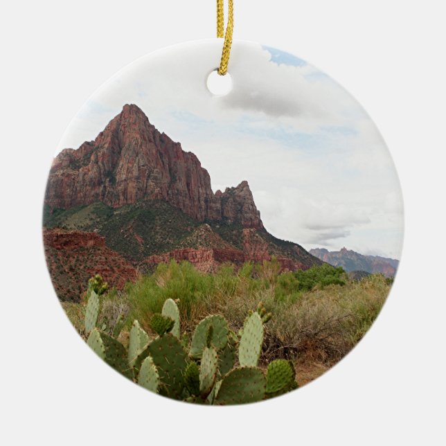 Zion National Park, Watchman, Utah, USA 7 Ceramic Ornament (Front)
