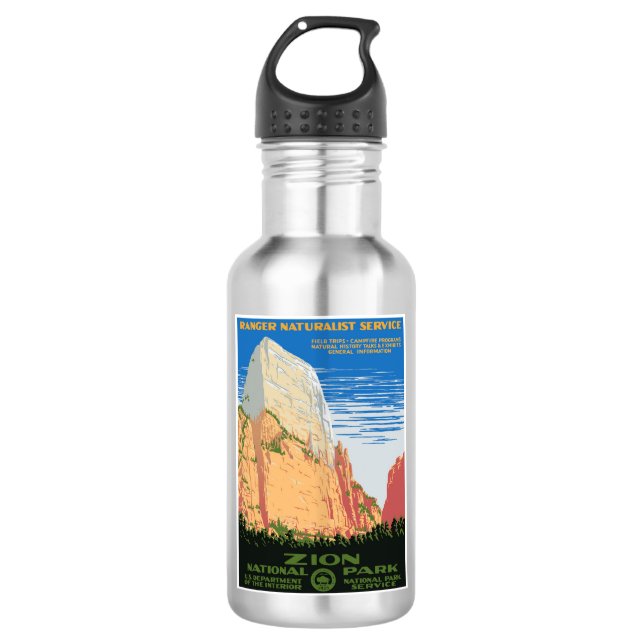 Zion National Park Water Bottle (Front)