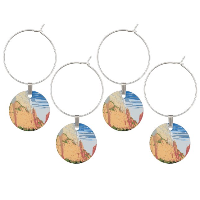 Zion National Park Wine Glass Charm (Staggered)