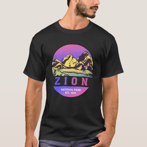 Zion National Park WPA Poster Style Graphic Utah T_Shirt