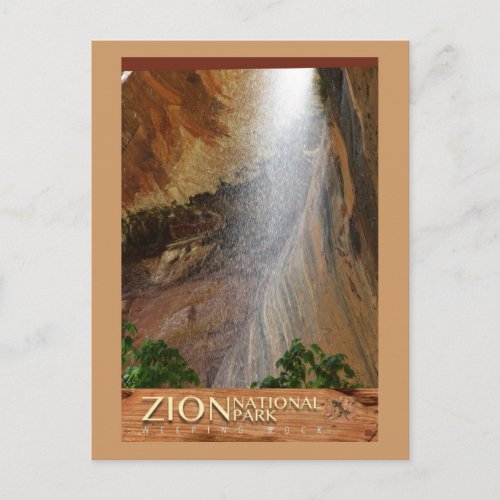 ZION NATL PARK_Utah_Weeping Rock Postcard