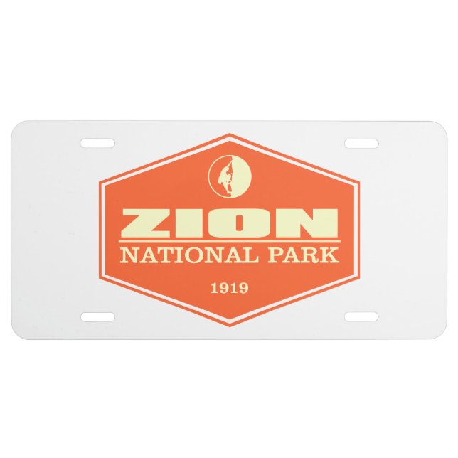 Zion NP 3 License Plate (Front)