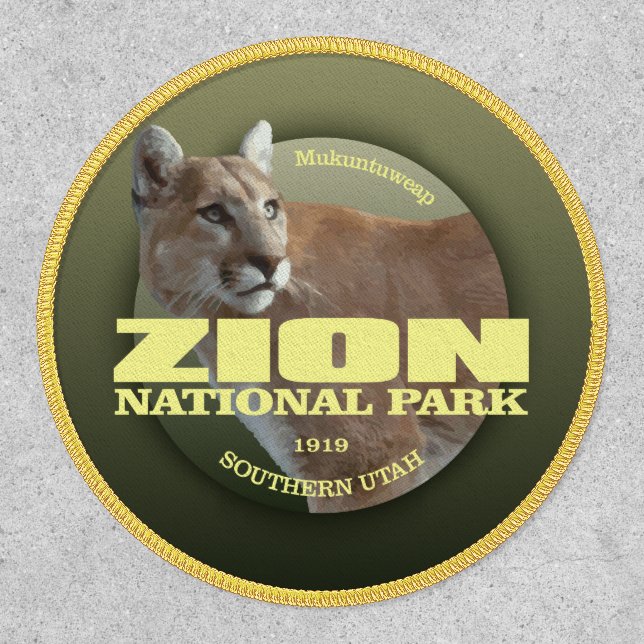 Zion NP (Mountain Lion) WT  Patch (Front)