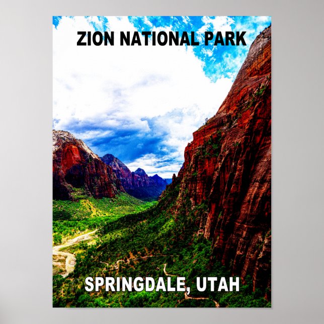 Zion NP Travel Poster (Front)