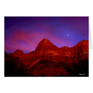 Zion Ridge at Twilight - Zion National Park, Utah Cards