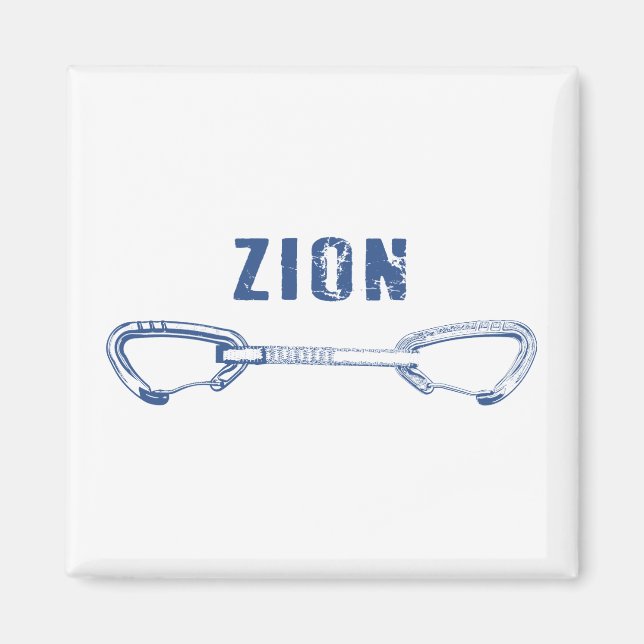 Zion Rock Climbing Quickdraw Magnet (Front)