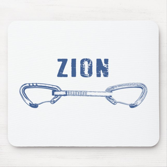 Zion Rock Climbing Quickdraw Mouse Pad (Front)