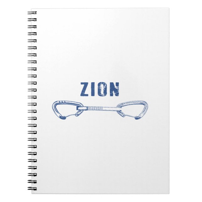 Zion Rock Climbing Quickdraw Notebook (Front)