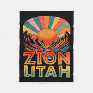 Zion Utah Zion National Park Outdoors Mountain Fleece Blanket