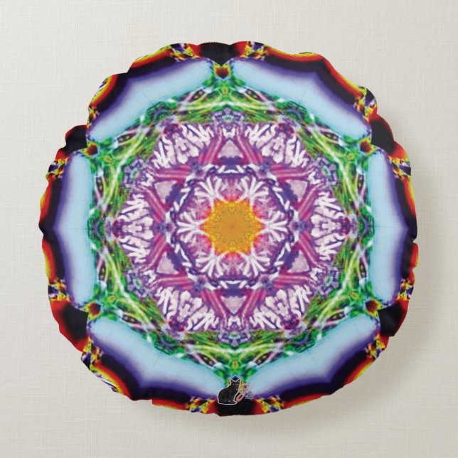 Zionesque Kaleidoscope  Round Pillow (Front)