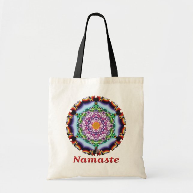 Zionesque Namaste Kaleidoscope Tote Bag (Front)