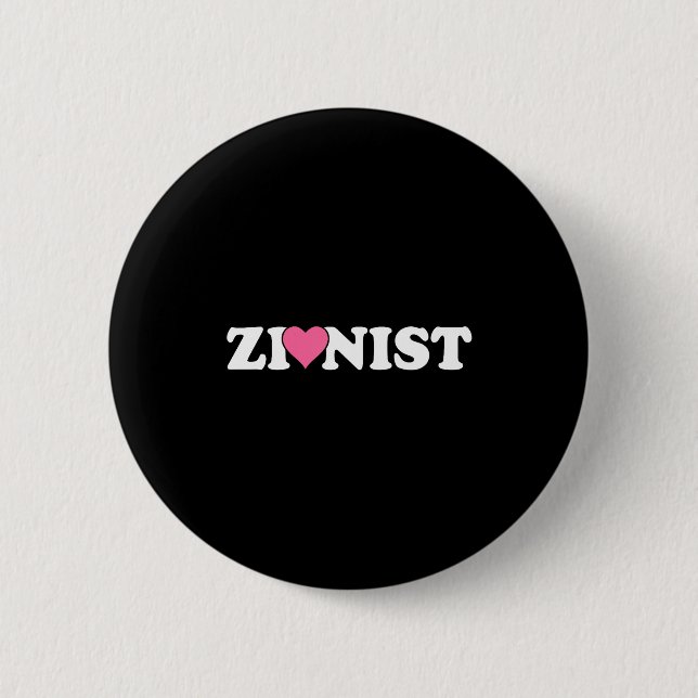 Zionist Funny Valentine Day Retro Love Meme Family Button (Front)