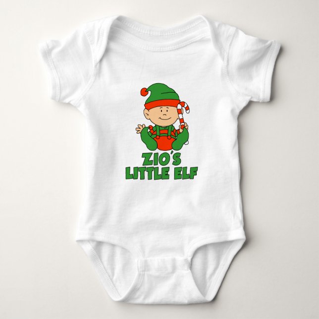 Zio's Little Elf Baby Bodysuit (Front)