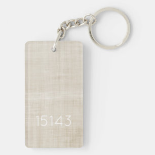 Zip Code New Home Nuetral Realtor Gift Moving Fun Keychain