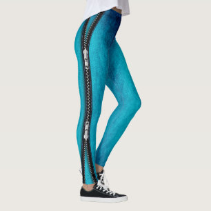 zip it denim leggings