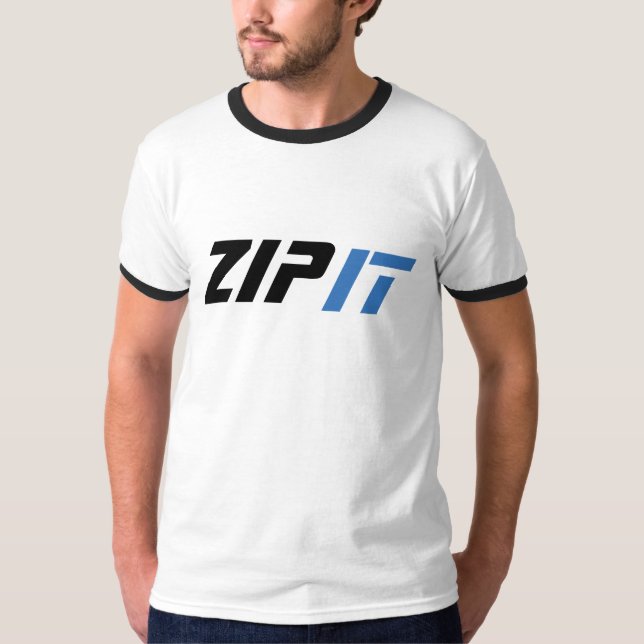 zip it funny t-shirt design (Front)