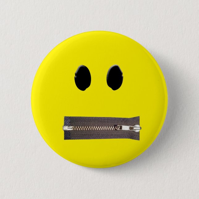 Zip It Smile Button (Front)
