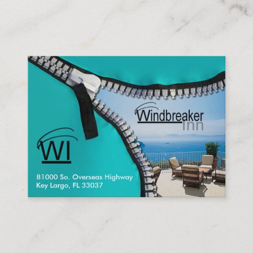 Customizable Zip It Up Business Card template (hotel)