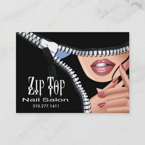 Customizable Zip It Up Business Card template (salon)