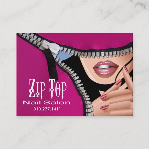 Customizable Zip It Up Business Card template (salon)