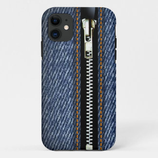 Zip It Up - Trompe L'Oeil blue denim iPhone 11 Case