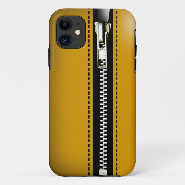 Zip It Up - Trompe L'Oeil yellow Case-Mate iPhone Case (Back)