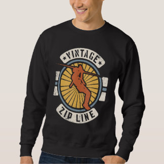 Zip Line Vintage Classic Retro 60s 70s Sports Sweatshirt
