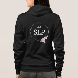 Zip Up Hoodie - Light Floral Logo