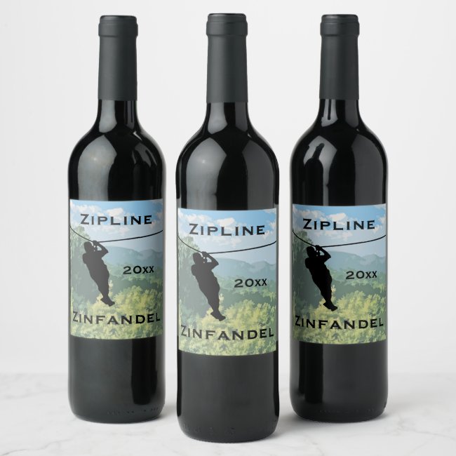 Zipline Adventure Wine Label