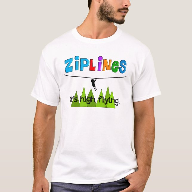 ZipLine Lovers Gifts T-Shirt (Front)