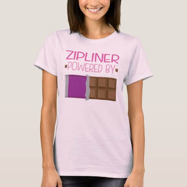 Zipliner Chocolate Gift for Her T-Shirt (Front)