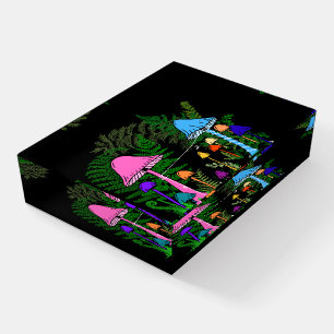 Ziplining Colorful Mushrooms Paperweight