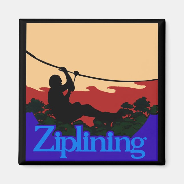 Ziplining Skyrider Magnet (Front)