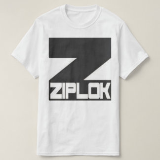 Ziplok - Black Logo - White T-Shirt