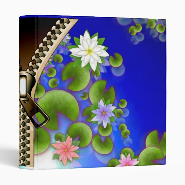 Zipper 3 Ring Binder (Front/Spine)